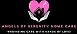 Angels of Serenity logo, black and pink