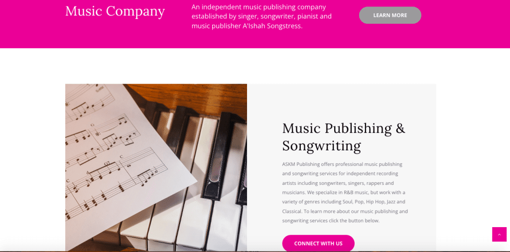 ASKM Publishing middle section of home page