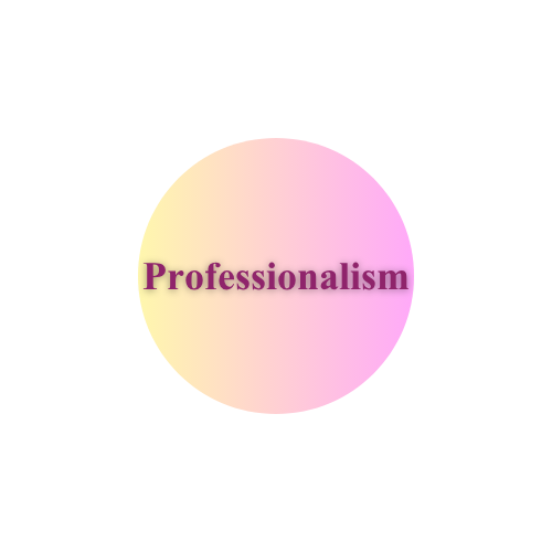 Professionalism, one of our top core values